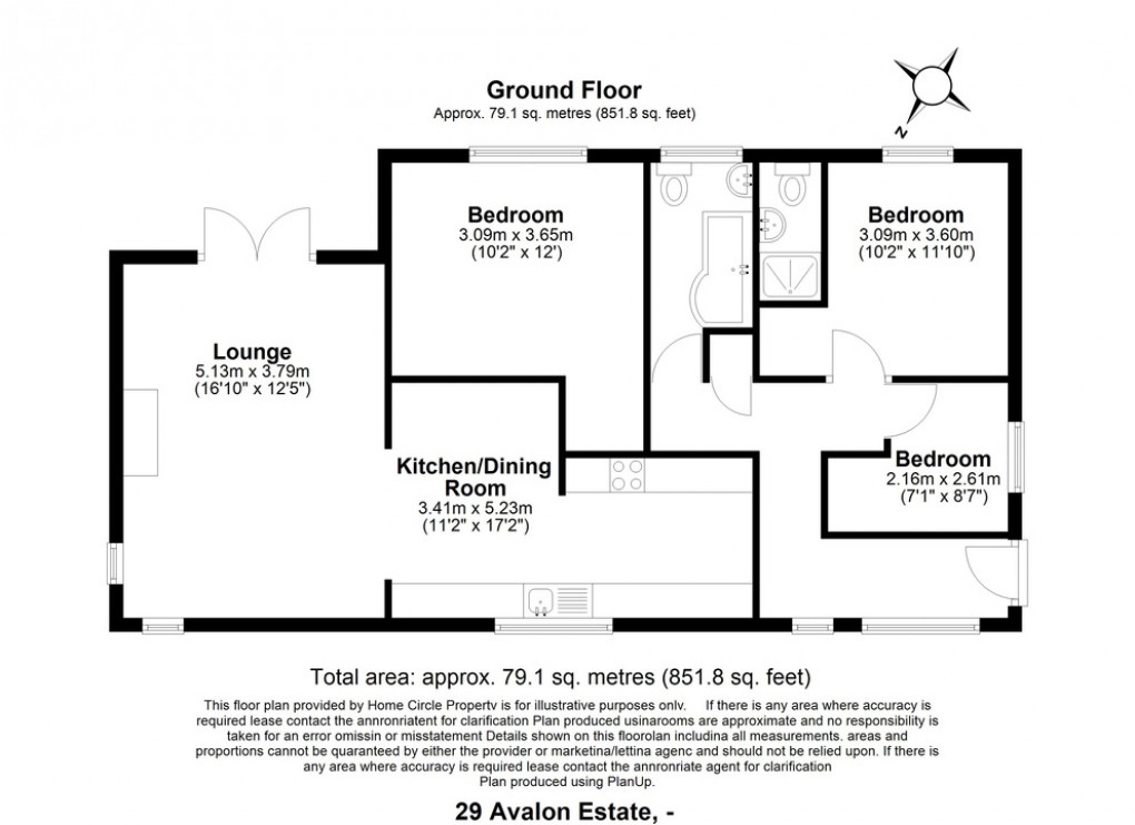 Floorplan for Avalon Estate, Glastonbury