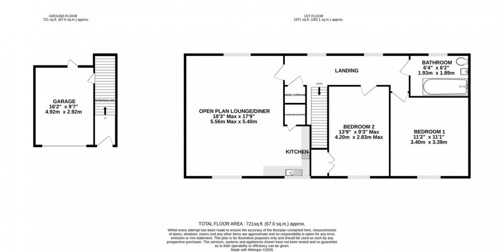 Floorplan for Compton Close, Glastonbury