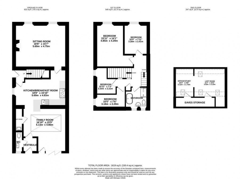 Floorplan for Northbrook Road, Shapwick