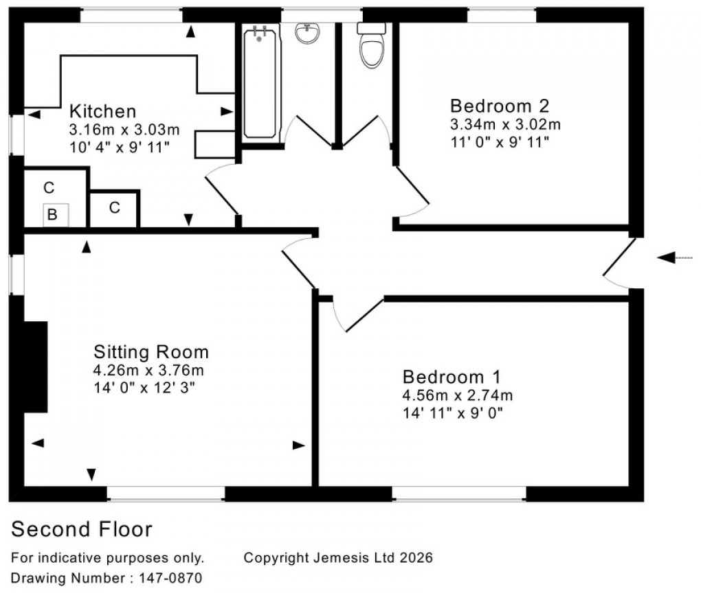 Floorplan for Chamberlain Street, Wells