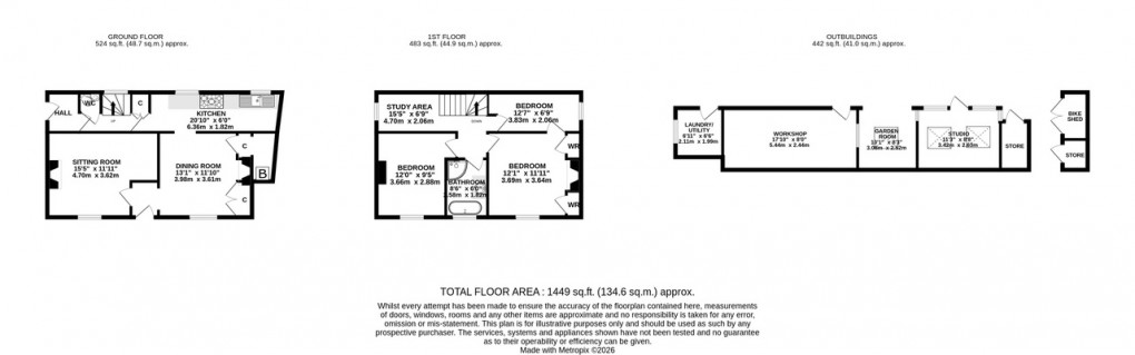 Floorplan for Church Villa, Bawdrip