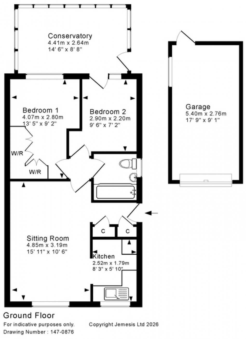 Floorplan for Hope Close, Wells