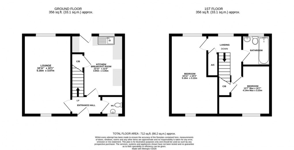 Floorplan for Bove Moor Close, Street