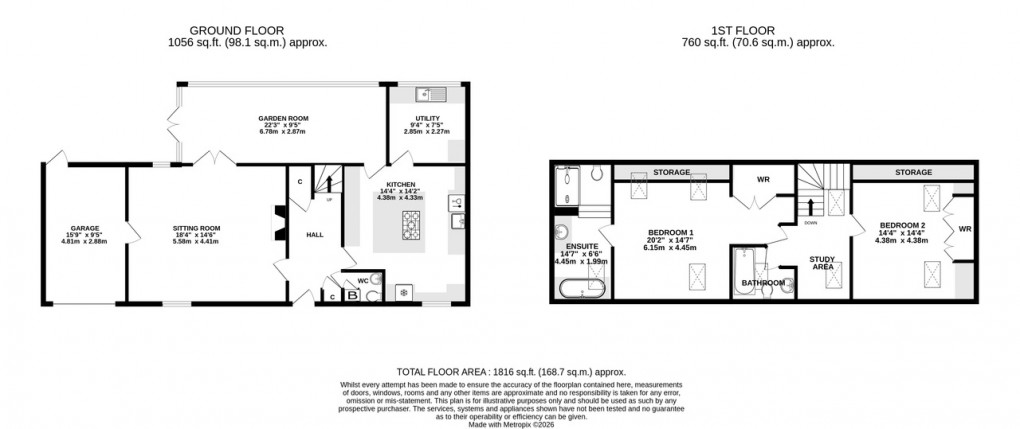 Floorplan for Giles Farm, South Horrington