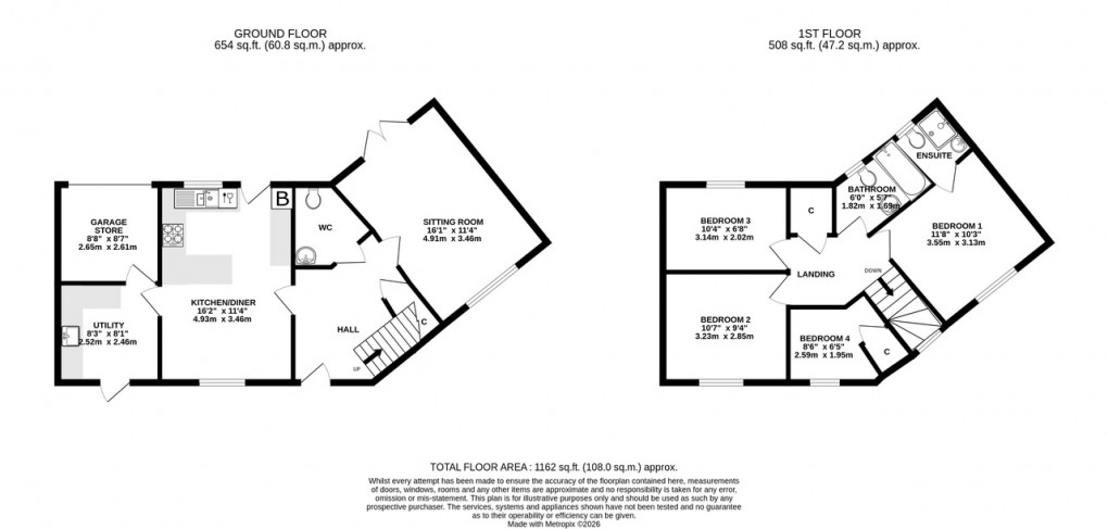 Floorplan for Sharpham Road, Glastonbury