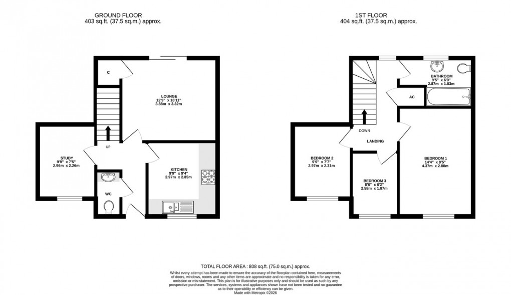Floorplan for St Edmunds Road, Glastonbury