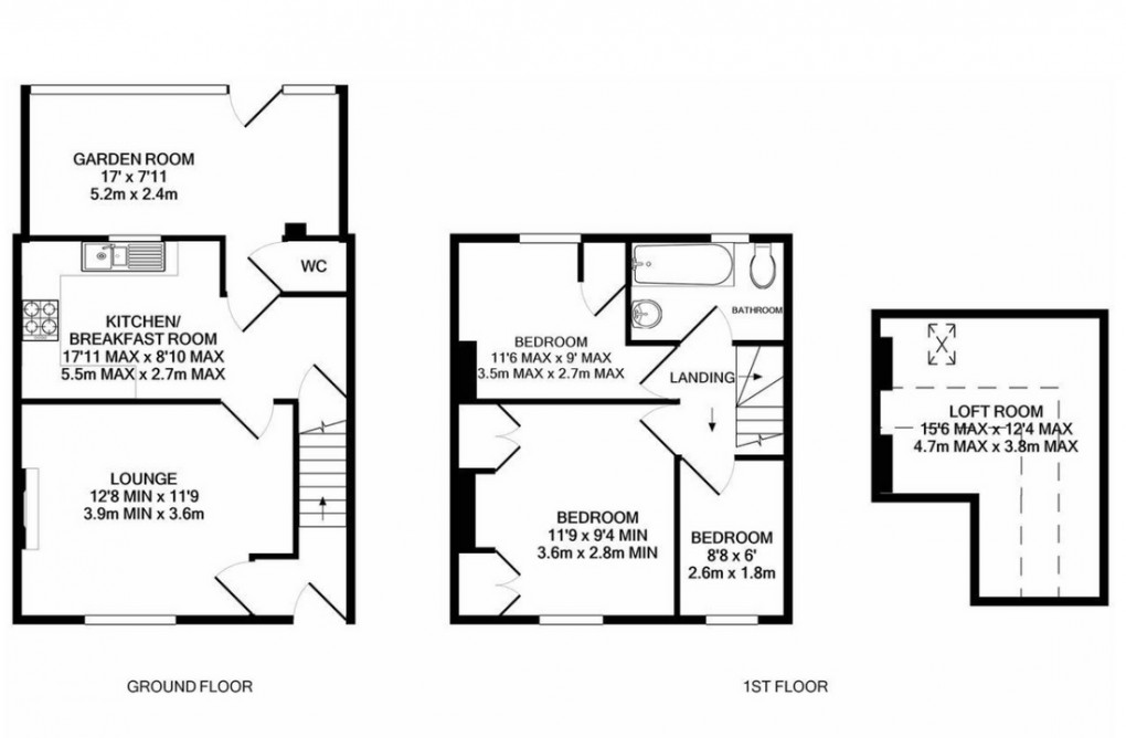 Floorplan for Bowyers Close, Glastonbury