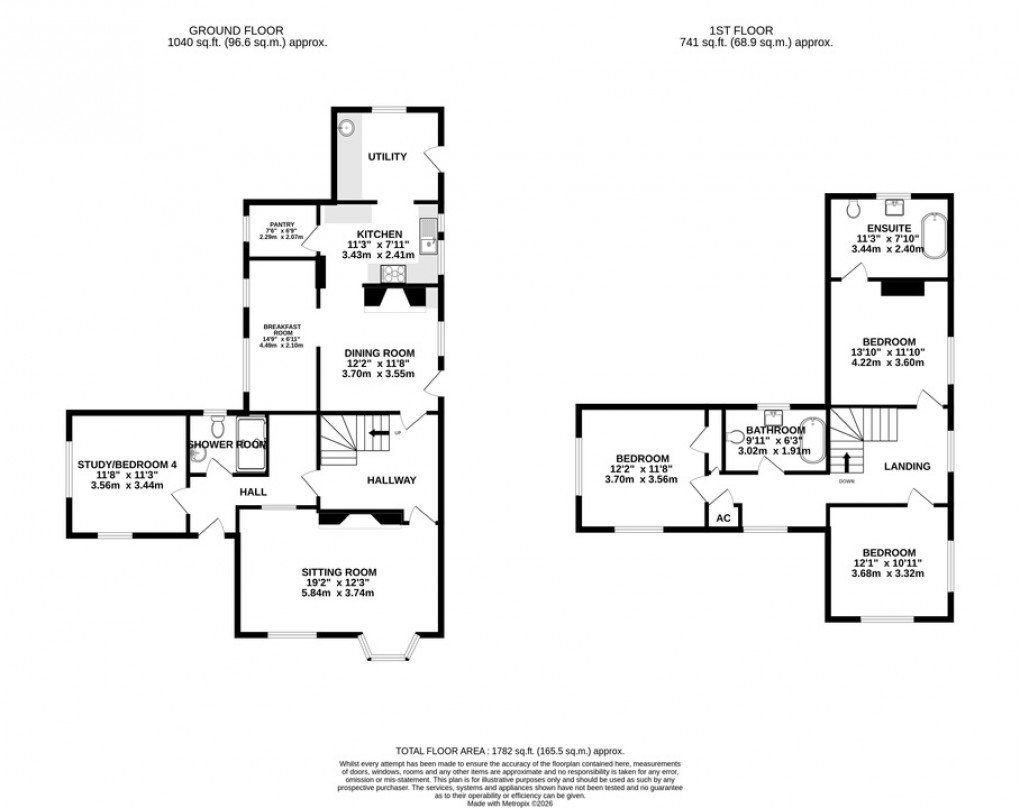 Floorplan for The Woods, Charlton Mackrell