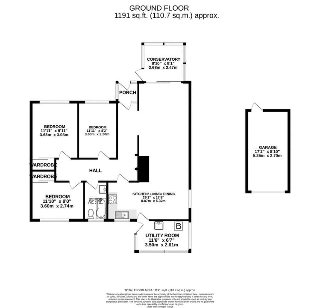 Floorplan for St. Cleers Orchard, Somerton