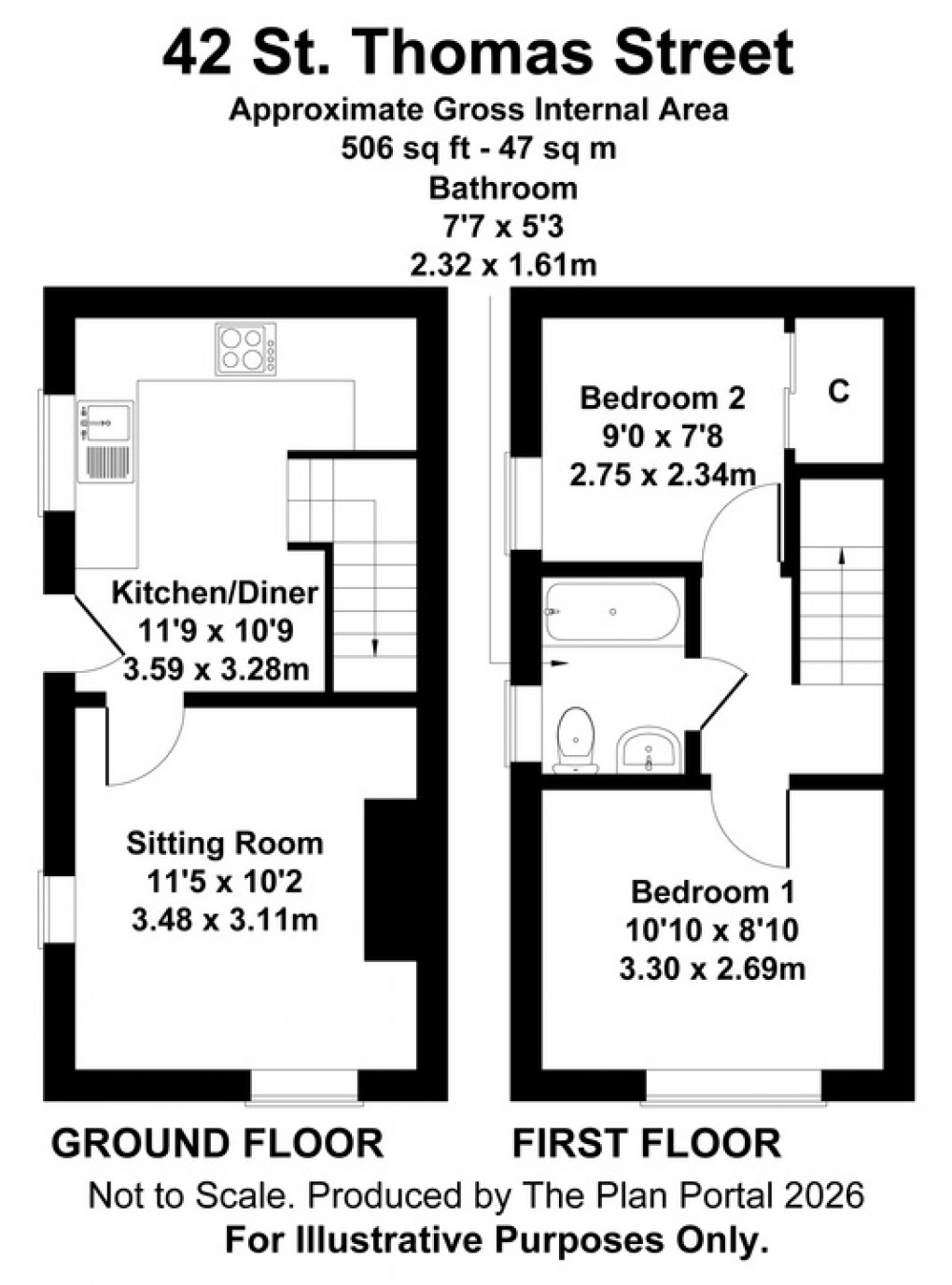 Floorplan for St Thomas Street, Wells