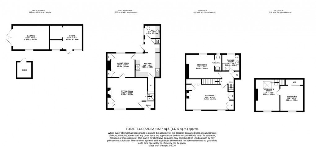 Floorplan for Priest Row, Wells