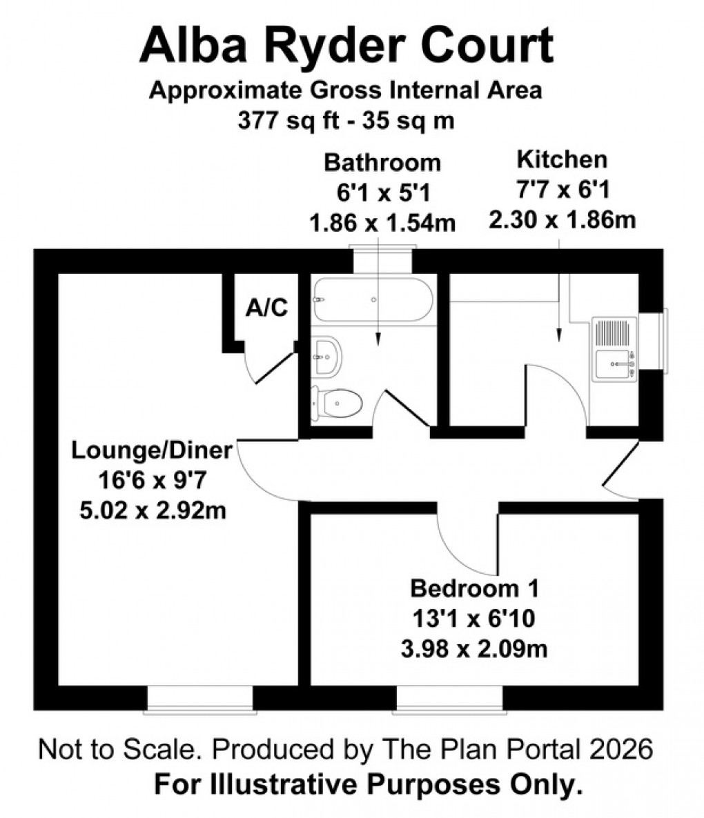 Floorplan for Flat 4, Shepton Mallet