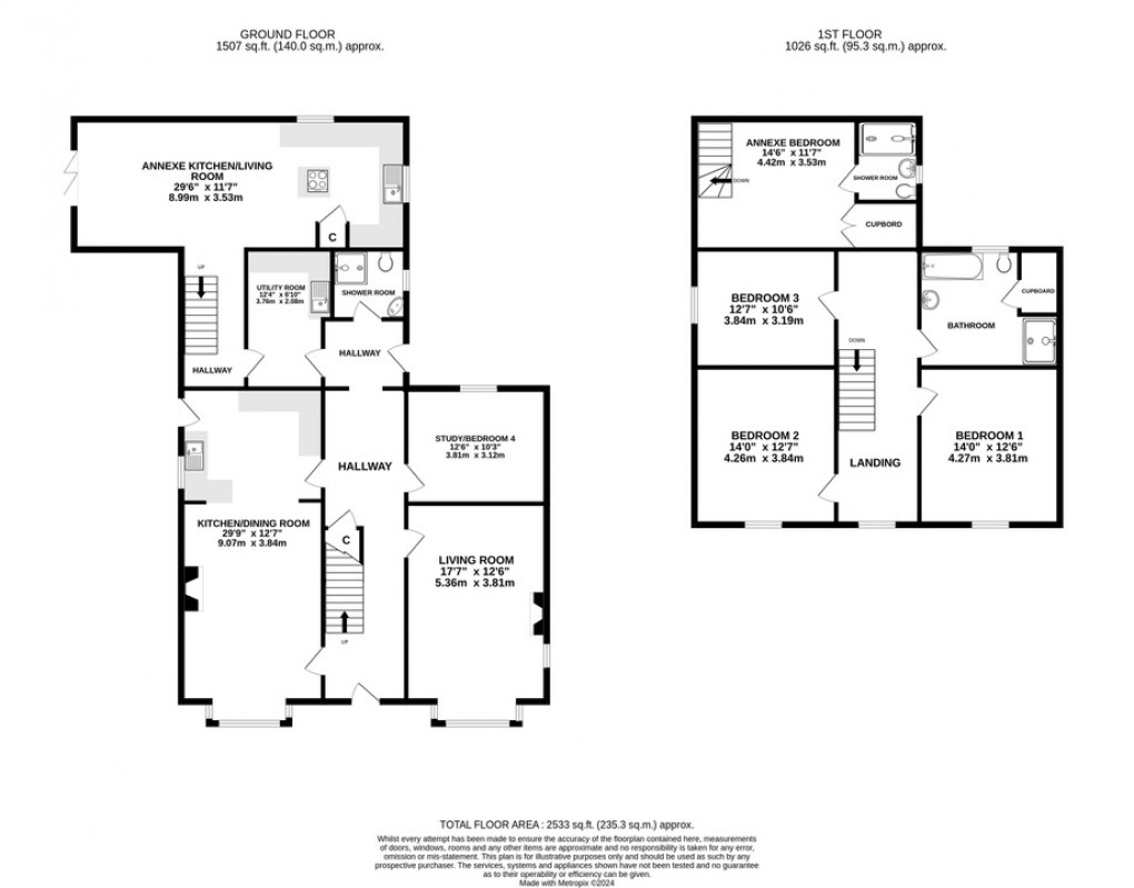 Floorplan for Langport Road, Somerton