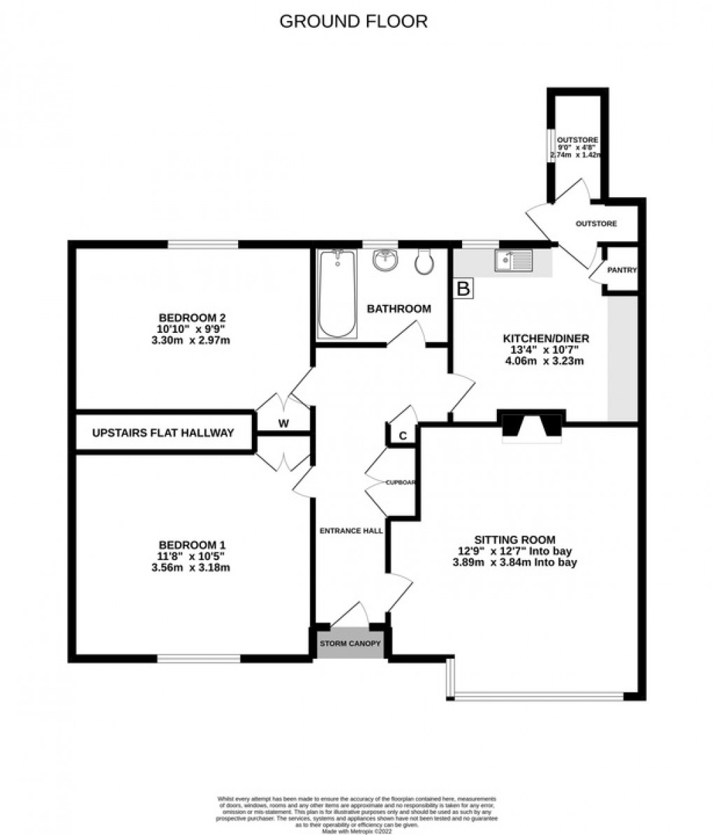Floorplan for Turstin Road, Glastonbury