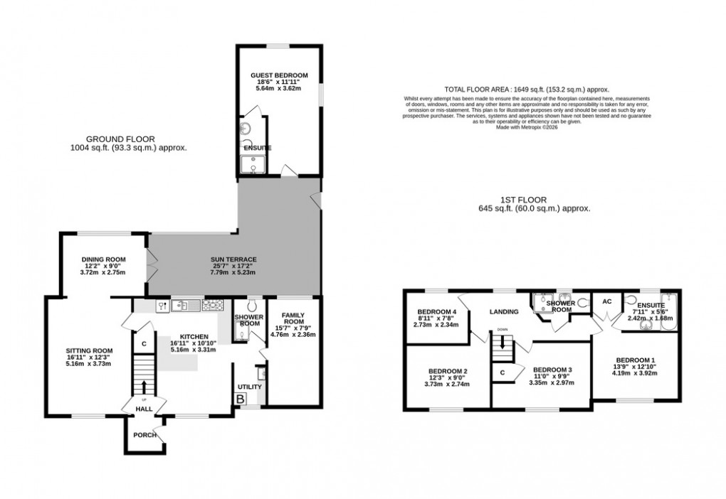 Floorplan for Poundway, Langport