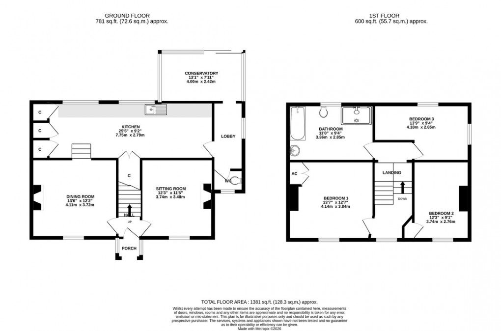 Floorplan for Peddles Lane, Charlton Mackrell
