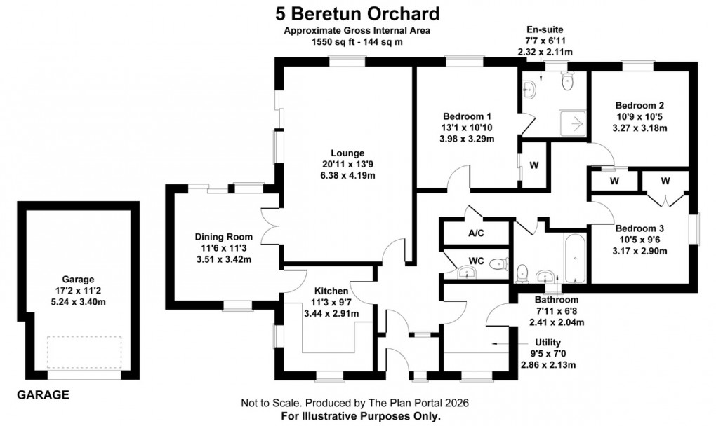 Floorplan for Beretun Orchard, Glastonbury