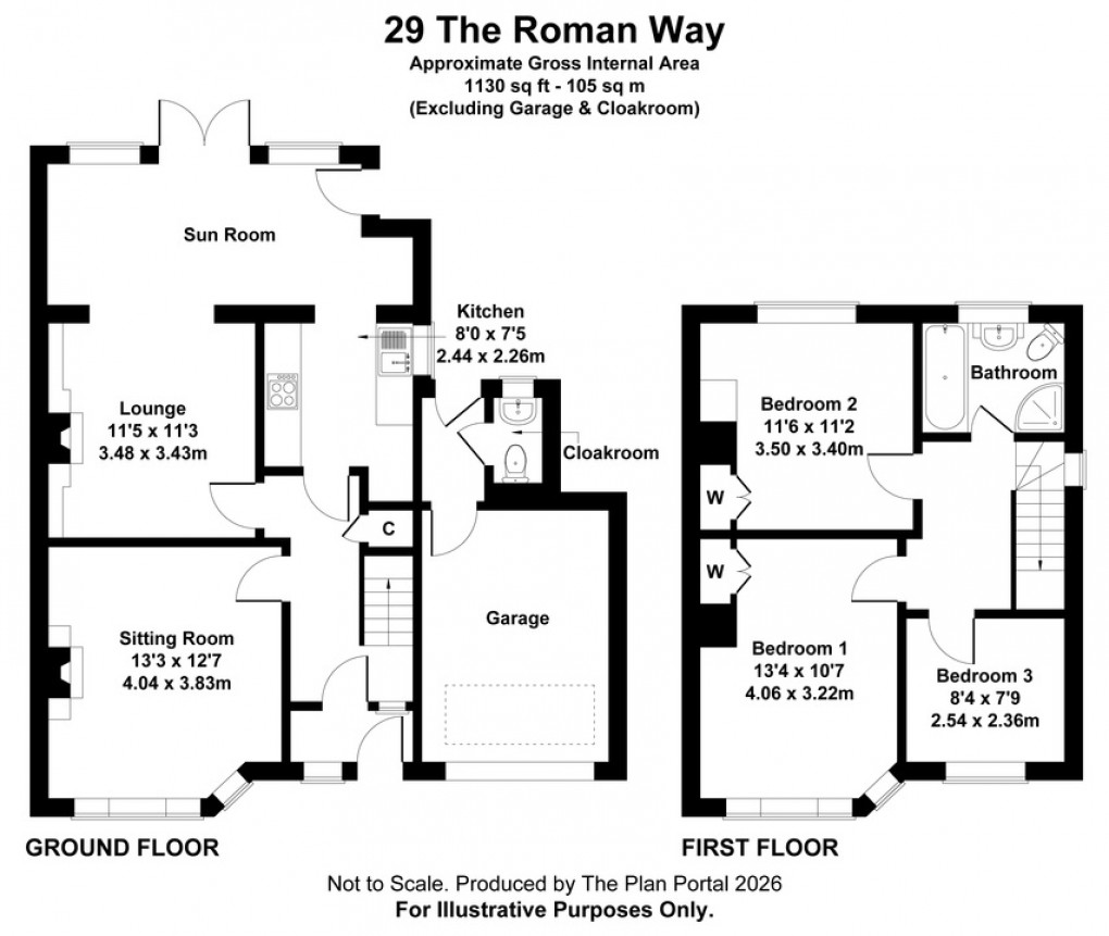 Floorplan for The Roman Way, Glastonbury