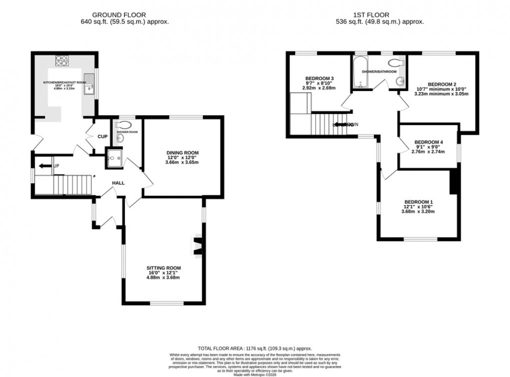 Floorplan for Hillside, West Pennard