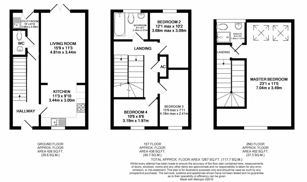 Floorplan for West End, Street, Somerset