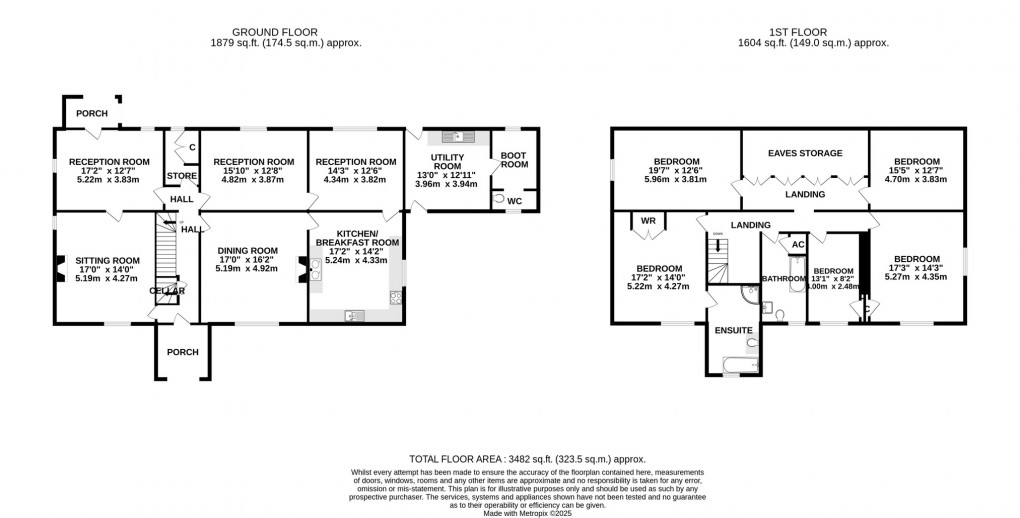 Floorplan for Leigholt Farm, Somerton Road, Street, Somerset