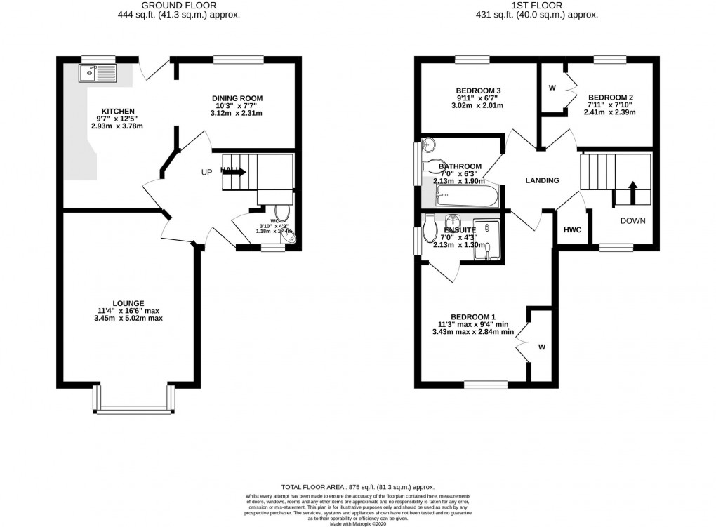 Floorplan for Boundary Way, Glastonbury, Somerset