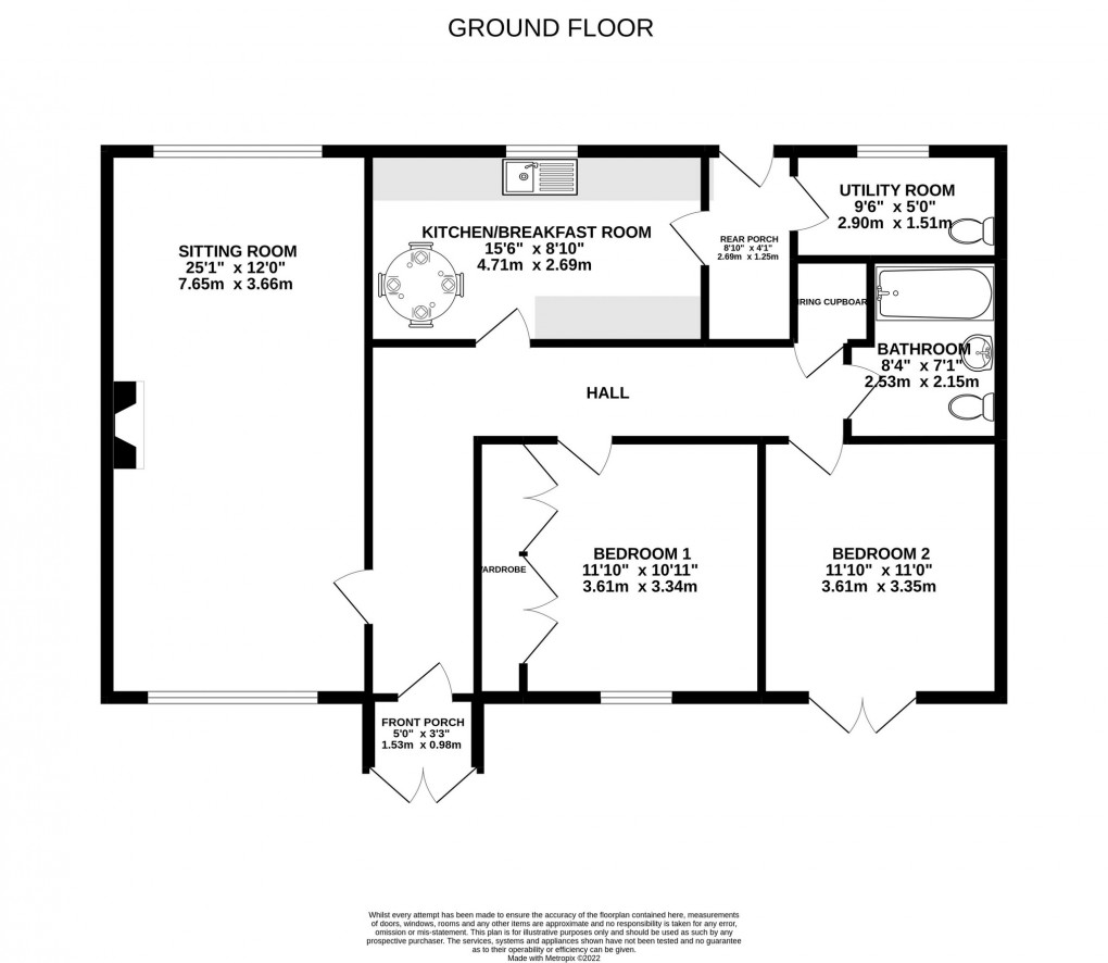 Floorplan for The Roman Way, Glastonbury