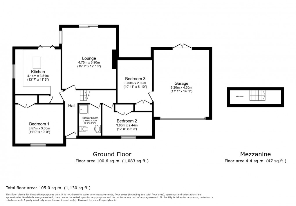 Floorplan for Kirle Gate, Meare
