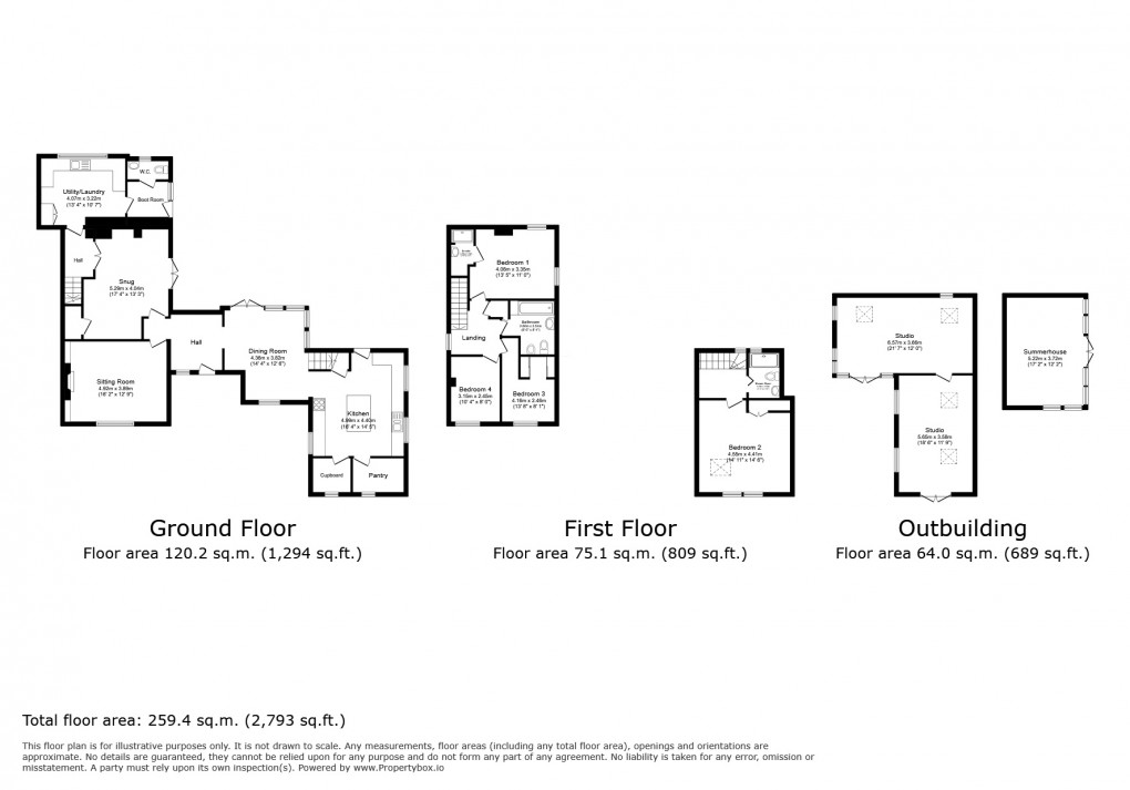Floorplan for Priory Barn, Woodlands, Baltonsborough