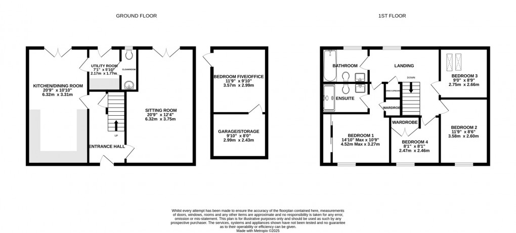 Floorplan for Farriers Close, Meare