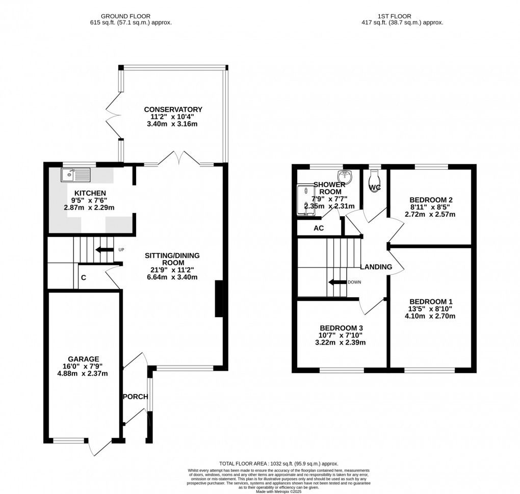 Floorplan for Hood Close, Glastonbury