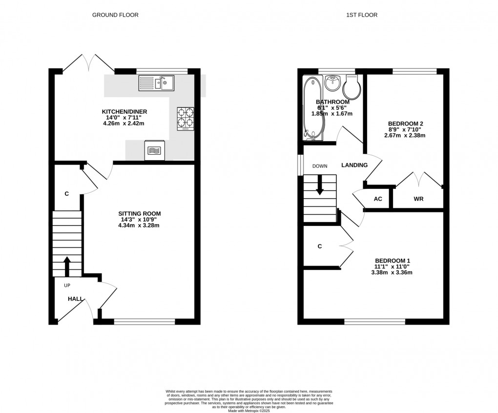 Floorplan for Dunkerton Close, Glastonbury