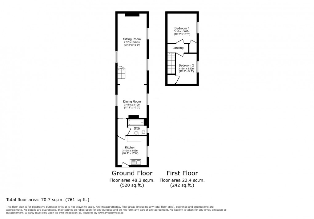 Floorplan for Meareway, Westhay, Glastonbury, Somerset
