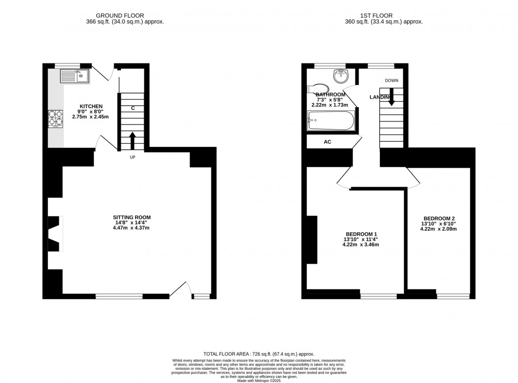 Floorplan for Old Post Office, The Cross, Baltonsborough