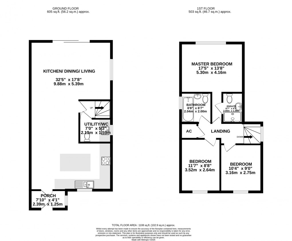 Floorplan for Ham Lane, Compton Dundon