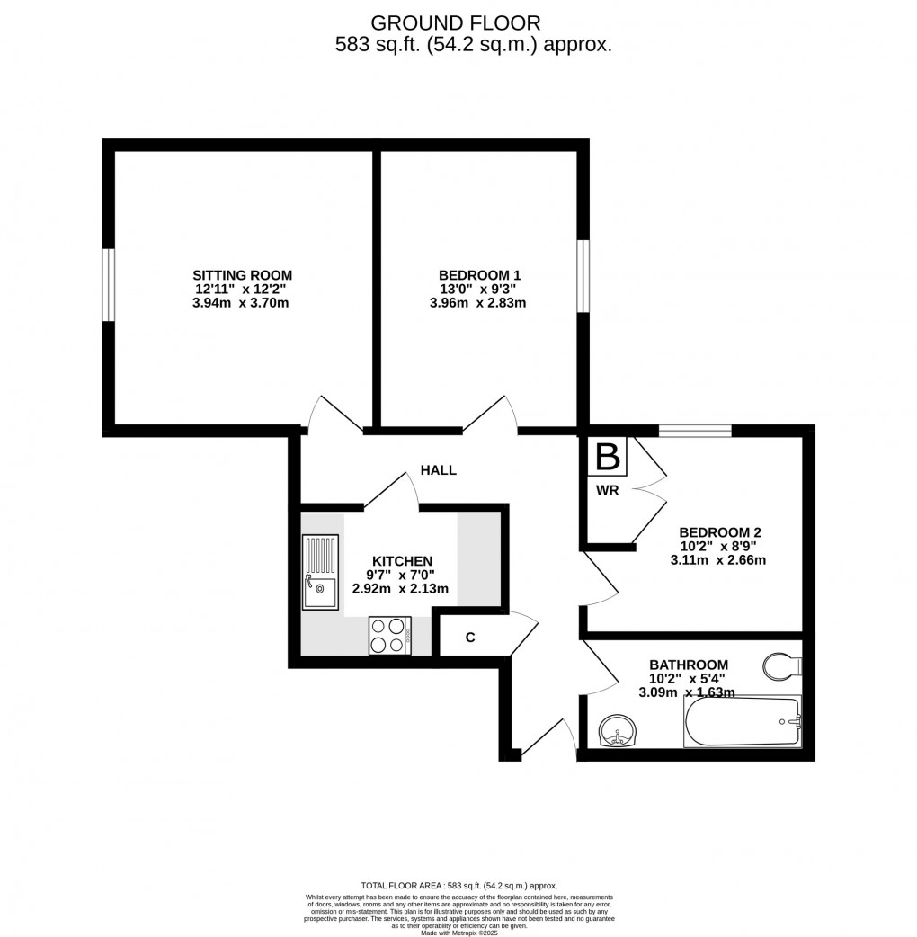 Floorplan for South Horrington, Nr Wells