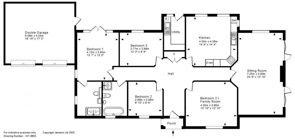 Floorplan for Coxley (Between Wells and Glastonbury)