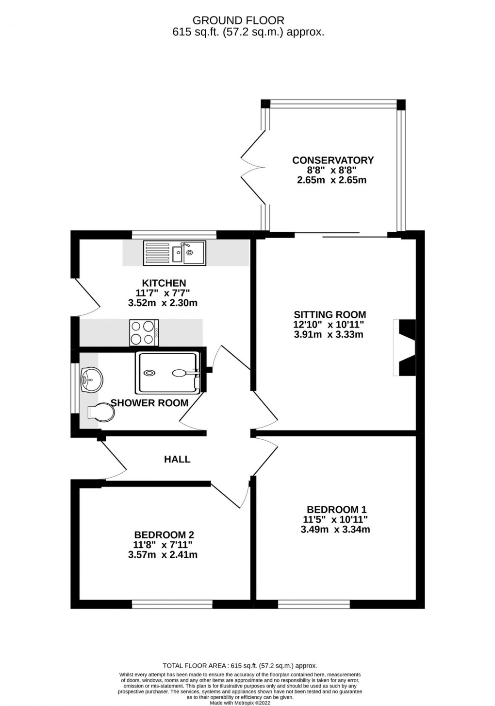 Floorplan for Woodbury Close, Wells