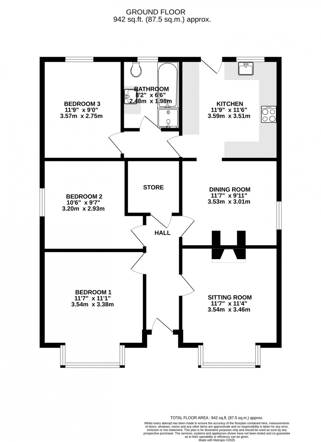 Floorplan for Bath Road, Wells