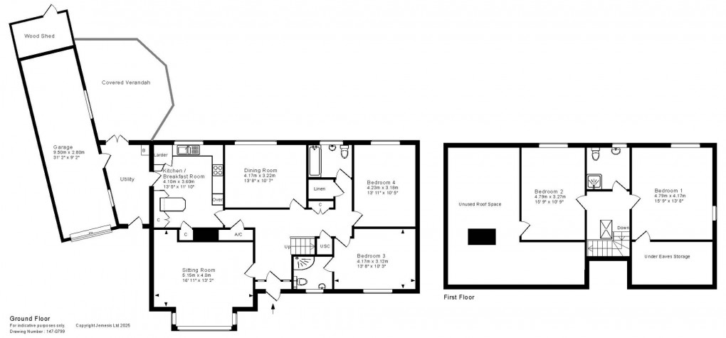 Floorplan for Abbey Close, Wookey