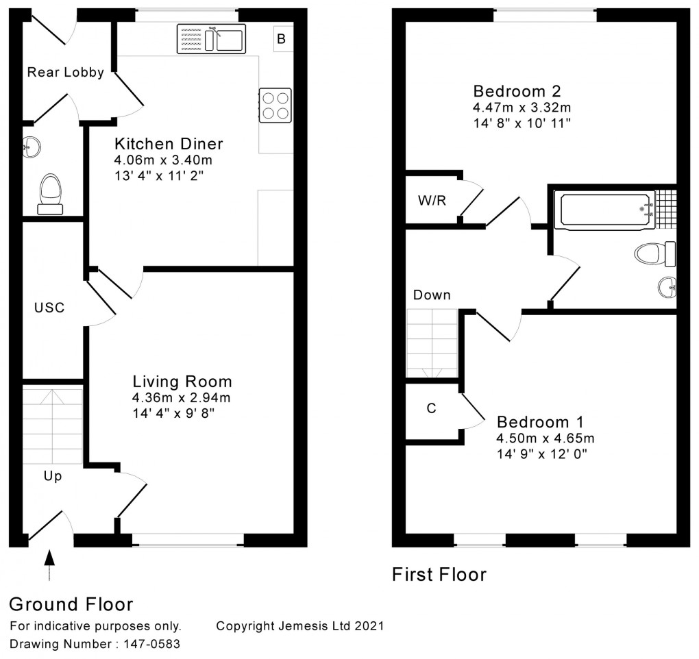 Floorplan for Nimrod Way, Wells