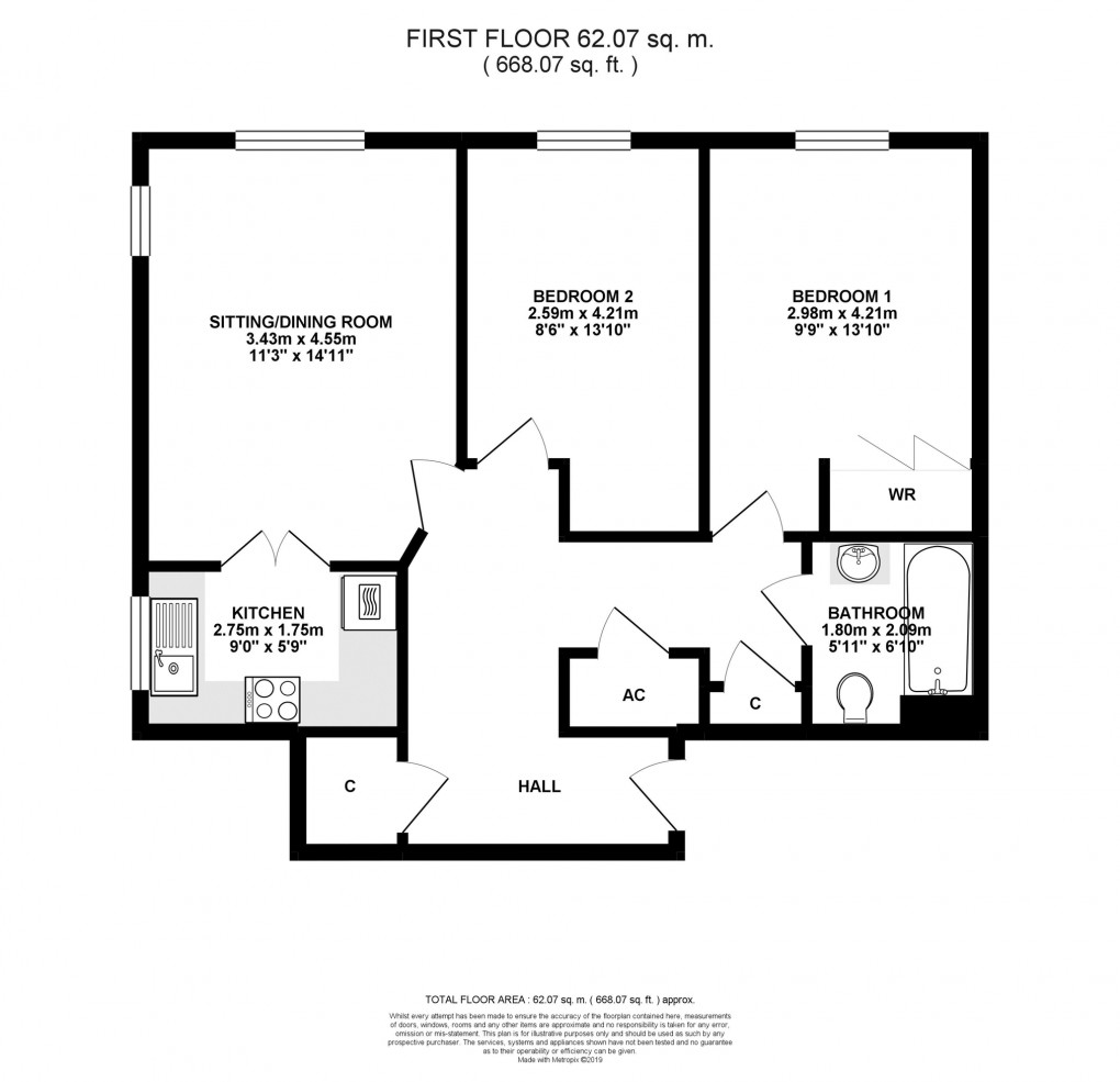 Floorplan for Mondyes Court, Milton Lane, Wells