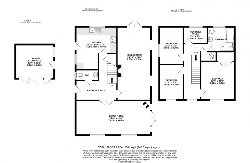 Floorplan for Pit Hill Lane, Moorlinch