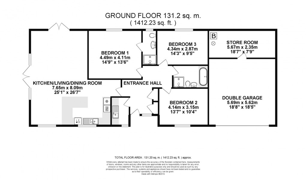 Floorplan for Highfields Close, Walton