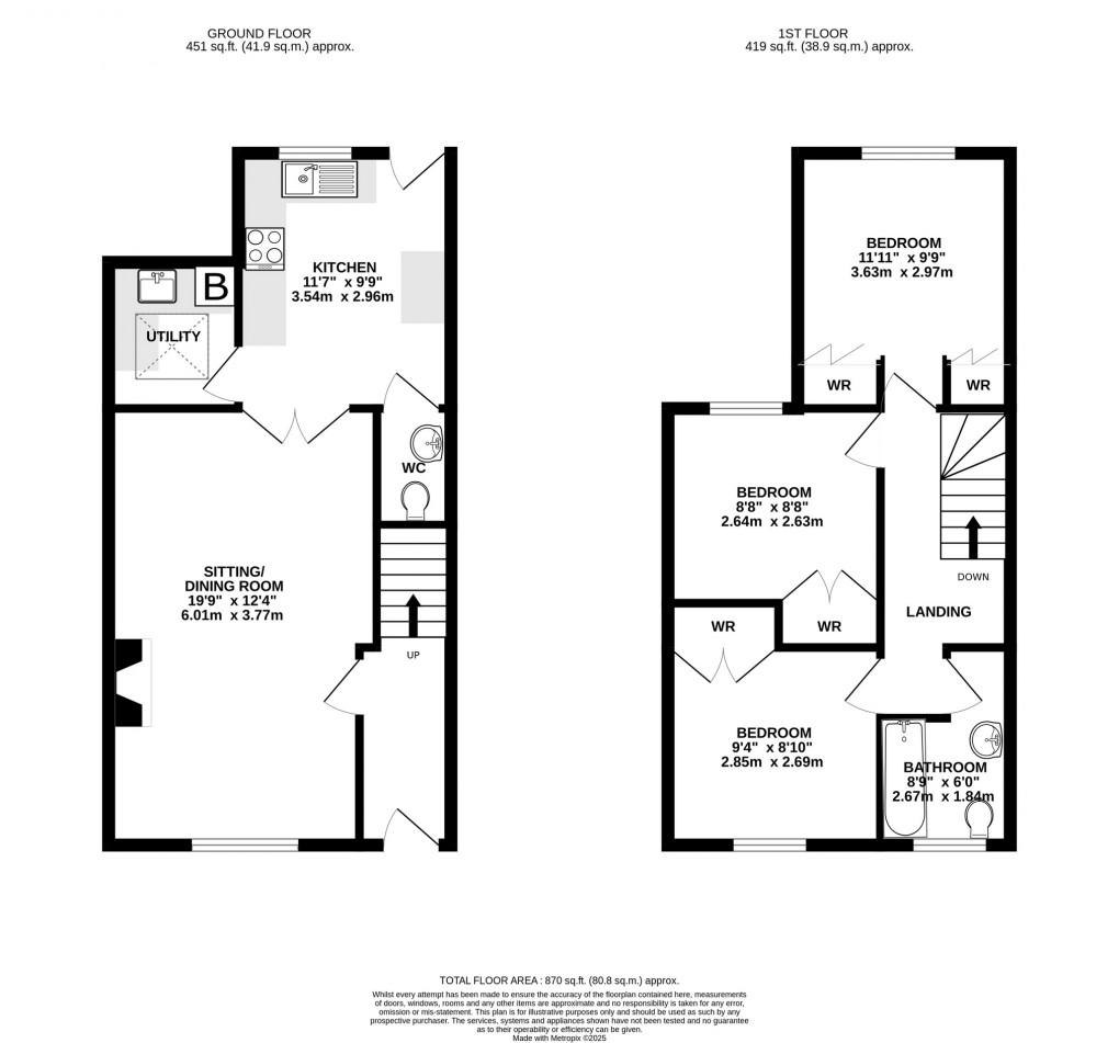 Floorplan for Broadway, Chilton Polden