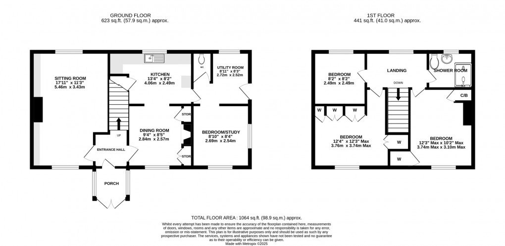 Floorplan for South Close, Walton