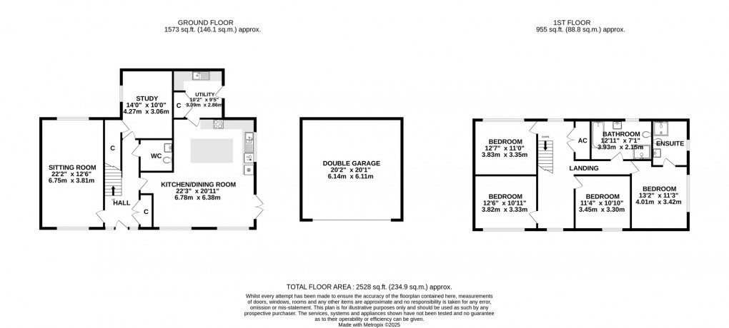 Floorplan for Pipers Farm, Ashcott