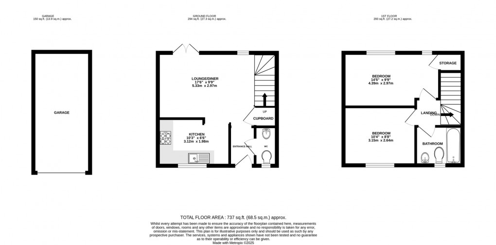 Floorplan for Trivetts Way, Cossington