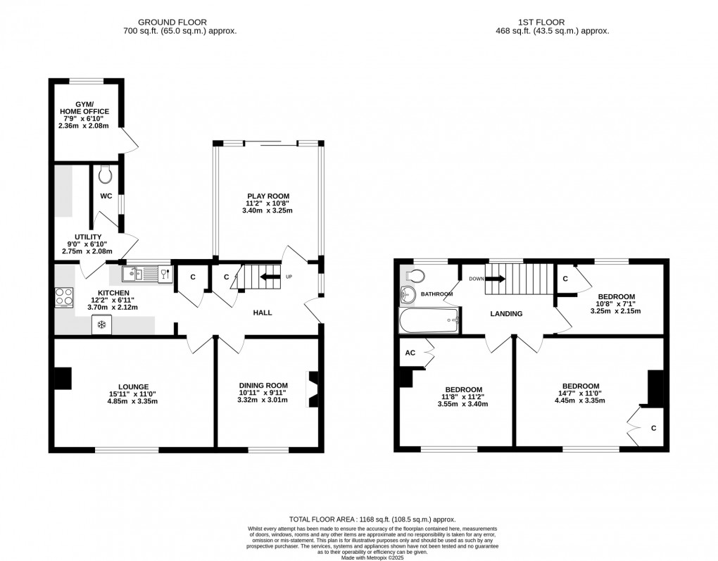 Floorplan for Broadway Avenue, Chilton Polden