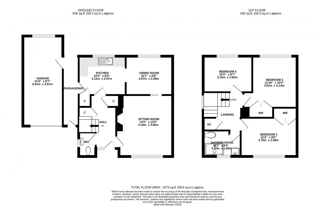 Floorplan for Mill Lane, Shapwick